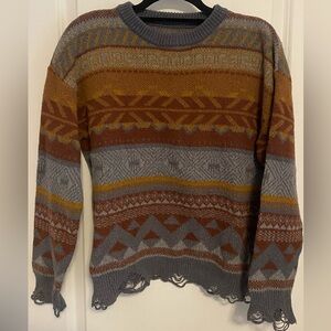 Distressed sweater - small